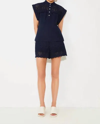 Suncoo Bianca Shorts In Bleu Nuit