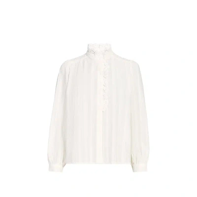 Suncoo Blouse En Coton Mélangé In White