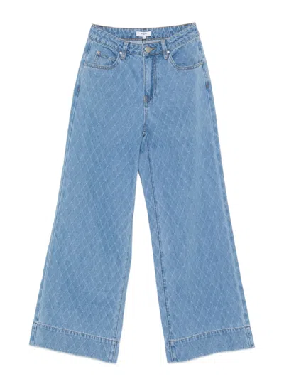 Suncoo Button-fastening Wide-leg Jeans