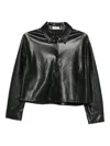 Suncoo Button-up Bomber Jacket In Black