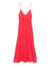 Suncoo Caline Maxi Dress In Red