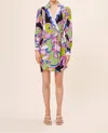 Suncoo Caliste Wrap Dress In Anis In Multi