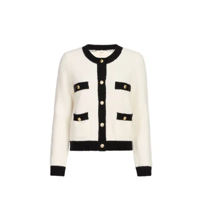 Suncoo Cardigan En Laine Mélangé In White