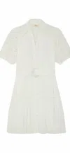 Suncoo Cateya Blanc Casse Dress In White In White
