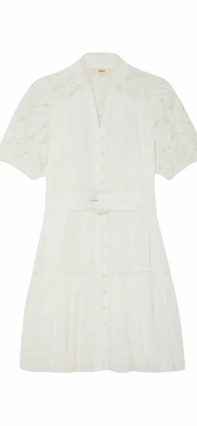 Suncoo Cateya Blanc Casse Dress In White