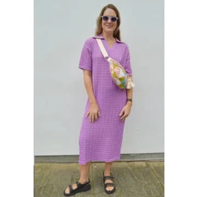 Suncoo Celma Knitted Mauve Dress In Purple