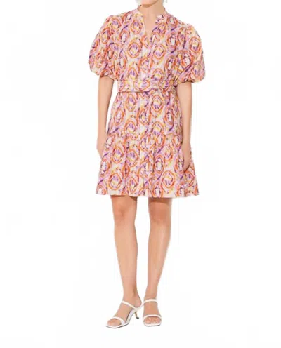 Suncoo Cerrone Printed Dress In Coral In Multi