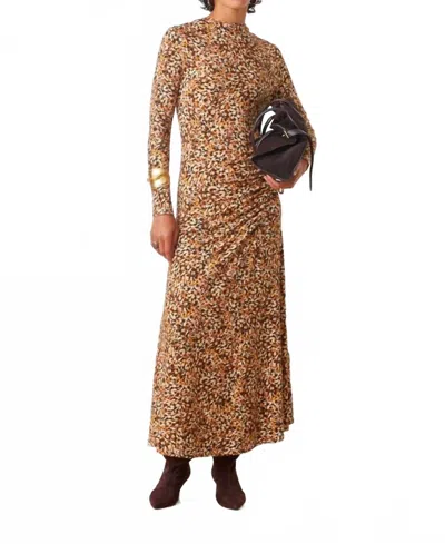 Suncoo Cesaria Long Sleeve Dress In Camel In Brown