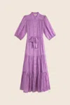 Suncoo Charly Dress In Mauve In Multi