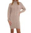 Suncoo Chona Knit Jumper Dress In Taupe In Grey