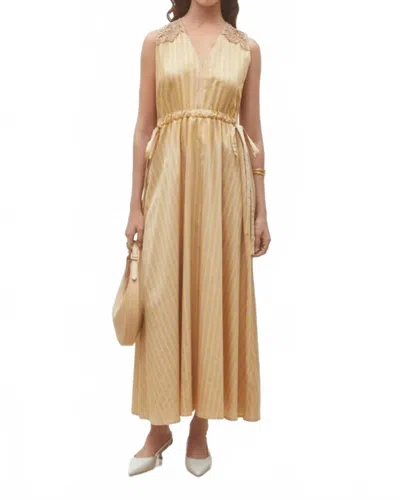 Suncoo Ciana Sleeveless Dress In Camel In Multi