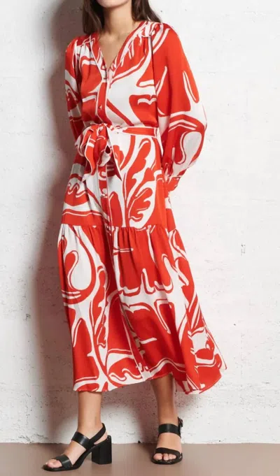 Suncoo Cindia Dress In Geranium In Red