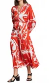 Suncoo Cindia Midi Dress In Geranium In Red