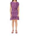 Suncoo Clarine Mini Dress In Violet In Multi