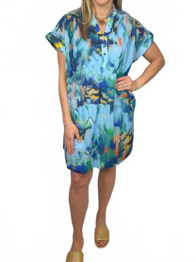Suncoo Conely Mini Dress In Blue