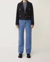 Suncoo Darcy Blazer Jacket In Black In Black