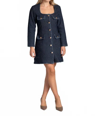 Suncoo Denim Lady Dress In Blue Jean