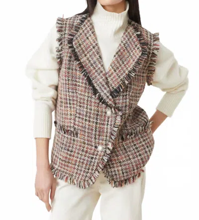 Suncoo Divy Vest In Rouge In Multi
