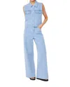 Suncoo Dylan Sleeveless Denim Jacket In Jeans Clair In Blue