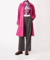 Suncoo Eddy Trench Coat In Fuschia In Pink