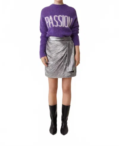 SUNCOO FLOR MINI SKIRT IN ARGENTO