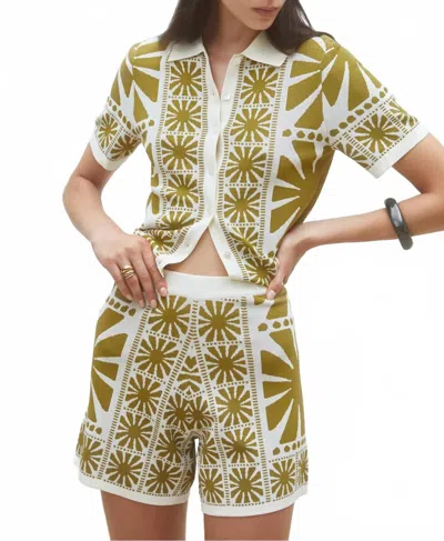 Suncoo Gabera Top In Olive In Green