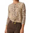 Suncoo Gacia Cardigan In Beige Leopard In Brown