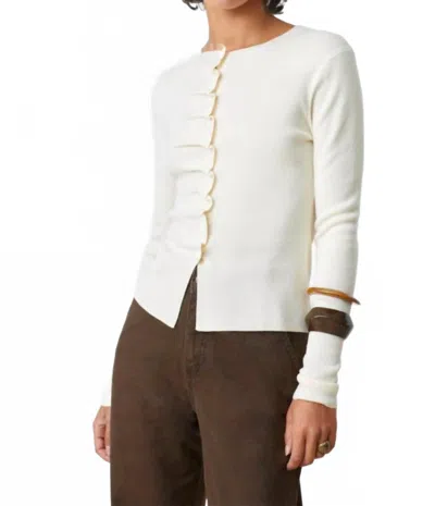 Suncoo Gamira Long Sleeve Sweater In Blanc Casse In Neutral