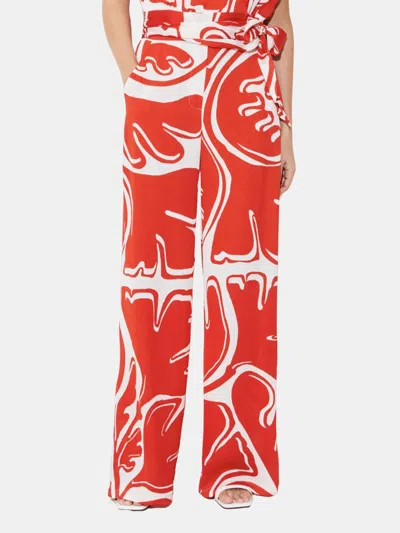 Suncoo Jahel Pant In Geranium In Red