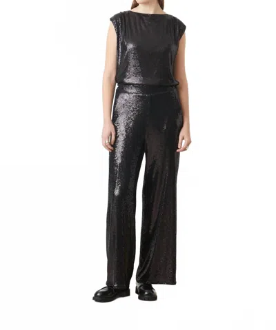 Suncoo James Sequin Pants In Noir In Black