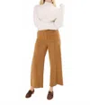 Suncoo Jerry Crop Trouser In Camel In Brown