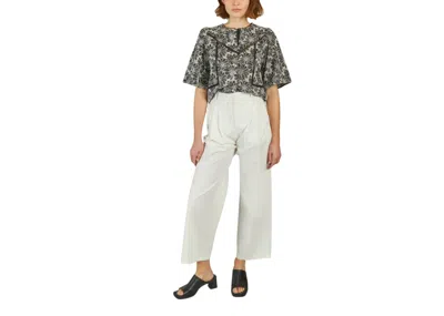 Suncoo Jojo Trousers In Offwhite In Multi