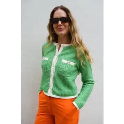 Suncoo Knitted Gilet Vert In Green