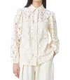 Suncoo Lamour Lace Blouse In Cream In Neutral