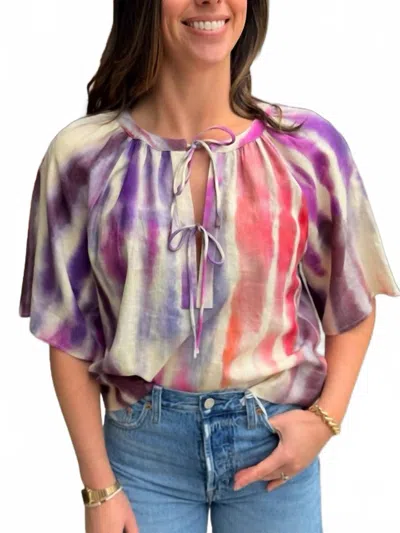 Suncoo Laurel Top In Mauve In Multi