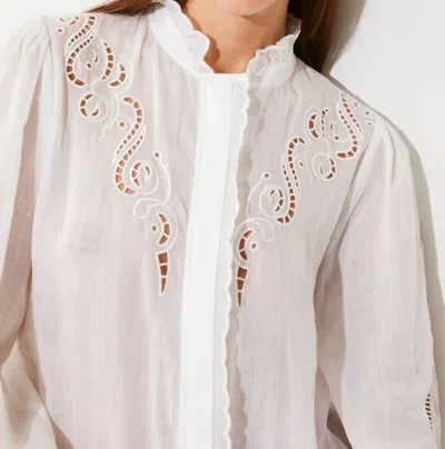 Suncoo Leony Top In Blanc Casse