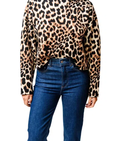 Suncoo Leopard Sweatshirt In Brown/black
