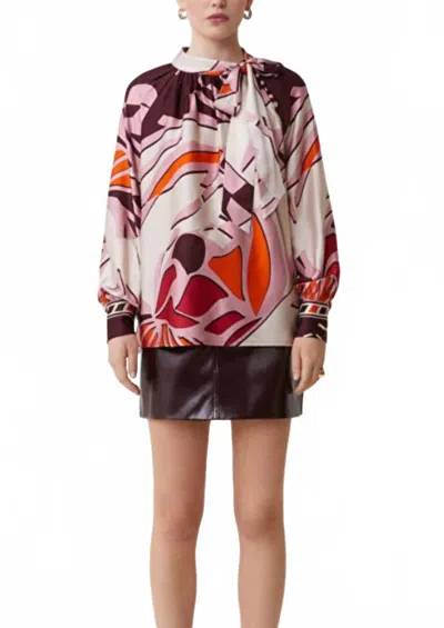 SUNCOO LILA FLORAL PRINT TOP IN MULTI