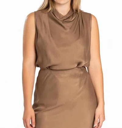 Suncoo Logan Sleeveless Top In Taupe In Brown