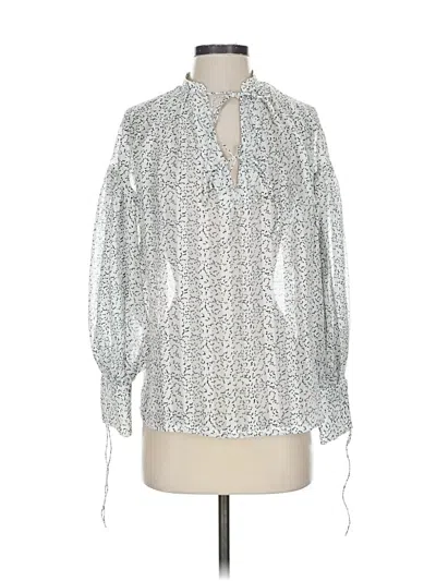Pre-owned Suncoo Long Sleeve Blouse In White
