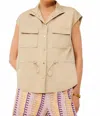 Suncoo Lou Vest In Beige In Neutral