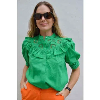 Suncoo Lupe Blouse Vert In Green