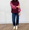 Suncoo Marjorie Sleevless Knit Vest In Warm Berry In Multi