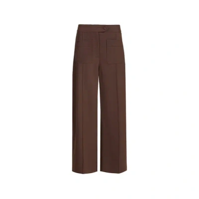 Suncoo Pantalon Ample Uni In Brown