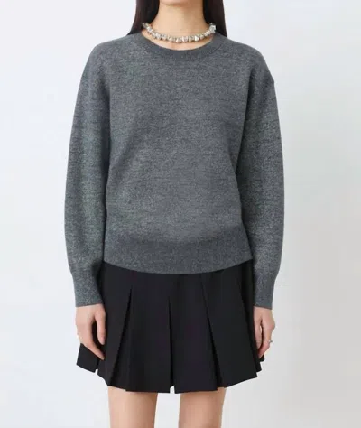 Suncoo Payeti Long Sleeve Sweater In Carbone In Gray