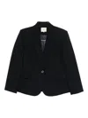 Suncoo Pinstriped Blazer In Blue