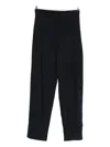 Suncoo Pinstriped Trousers In Black