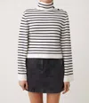 Suncoo Piriac High-neck Sweater In Blance Casse