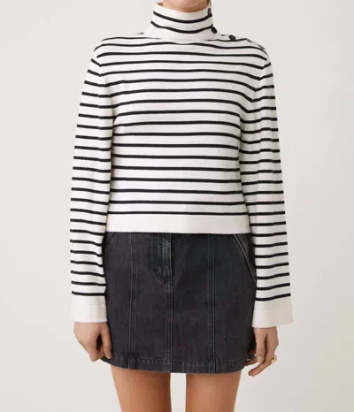 Suncoo Piriac High-neck Sweater In Blance Casse