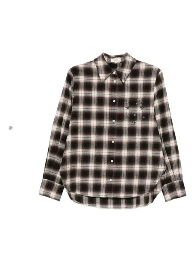 Suncoo Plaid Shirt In Brown